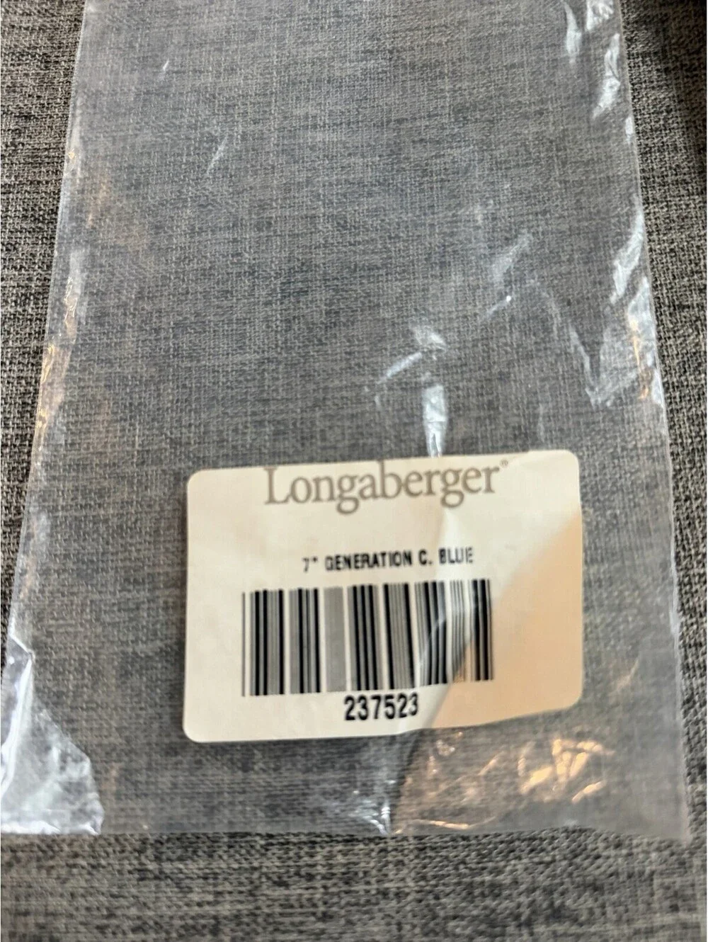 Longaberger 7” Generation Basket Liner In Classic Blue New